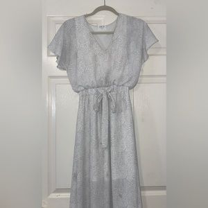 White and black dress